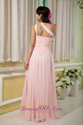 Pink Beading 17 Prom Dress Chiffon Floor-length