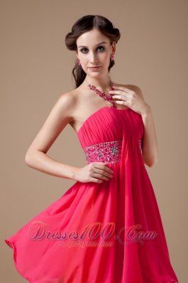 Draping Fabric Colorful Beaded Short Prom Dress