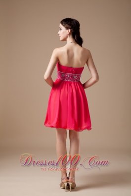 Draping Fabric Colorful Beaded Short Prom Dress