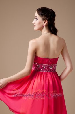 Draping Fabric Colorful Beaded Short Prom Dress