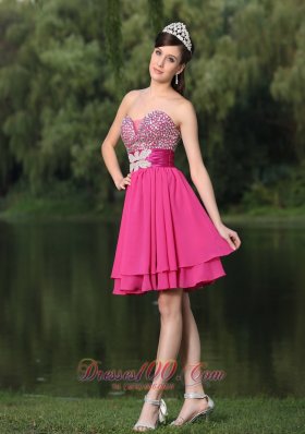 Beaded Decorate Bust Prom / Cocktail Party Dress