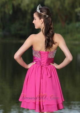 Beaded Decorate Bust Prom / Cocktail Party Dress