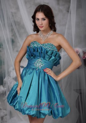 Fan Pattern Princess Beading Prom / Homecoming Dress