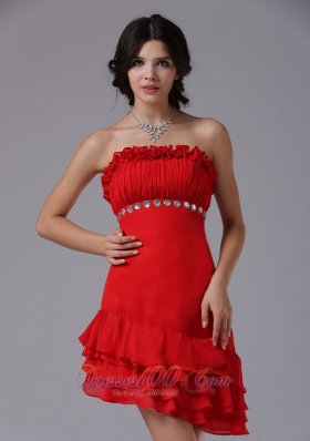 Asym Hemline Beading Waistband 2013 Homecoming Dress