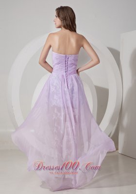 Light Lilac Princess Mini High-low Prom Dress