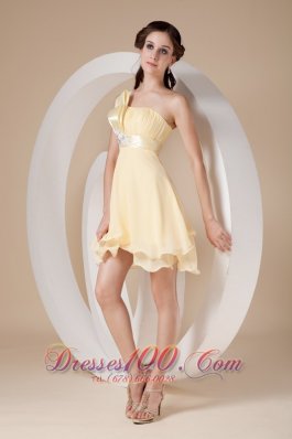 Empire A-line Prom Dress Beading Mini-length