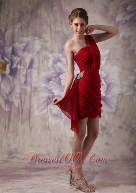 Bandage Style Column One Shoulder Prom Dress