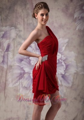 Bandage Style Column One Shoulder Prom Dress