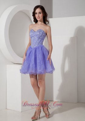 Short Prom Dress Beading Bodice Mini Sweetheart