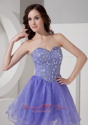 Short Prom Dress Beading Bodice Mini Sweetheart