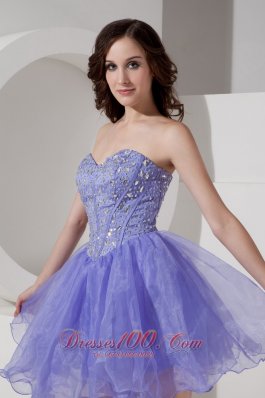 Short Prom Dress Beading Bodice Mini Sweetheart