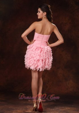 Pieces Ruffles Flowers Strapless 2013 Prom Gowns