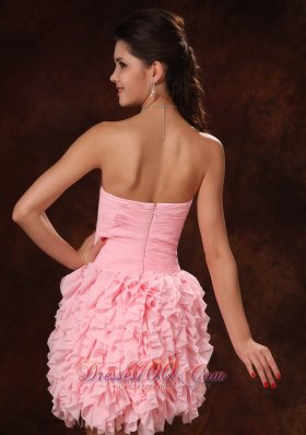 Pieces Ruffles Flowers Strapless 2013 Prom Gowns