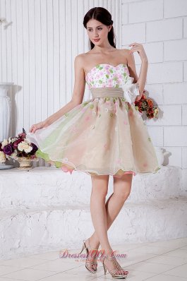 Colorful A-line Mini Appliques Prom Homecoming Dress