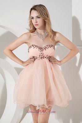 Beading Empire Short Prom Dress Princess Sweetheart