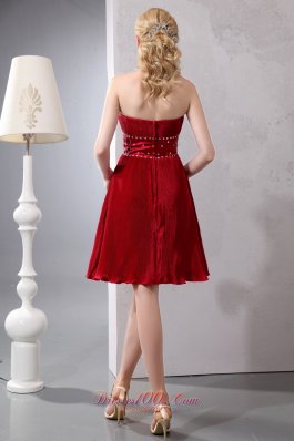 Wine Red Sepcial Fabric Beading Mother Bride Dress