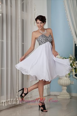 Beaded Bust Prom / Homecoming Dress Knee-length