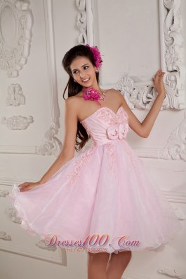  Baby Pink A-line / Princess Sweetheart Cocktail Dress