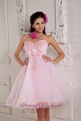  Baby Pink A-line / Princess Sweetheart Cocktail Dress