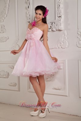  Baby Pink A-line / Princess Sweetheart Cocktail Dress