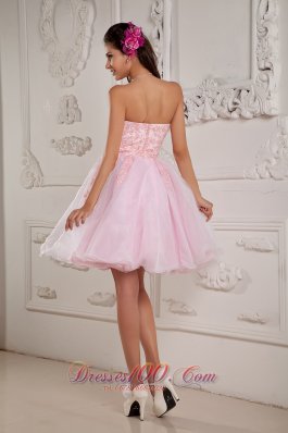  Baby Pink A-line / Princess Sweetheart Cocktail Dress