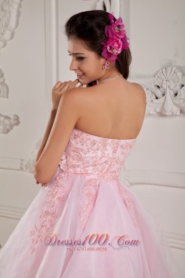  Baby Pink A-line / Princess Sweetheart Cocktail Dress