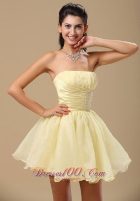 Wide Waistband Prom Dress With Beading and Ruch