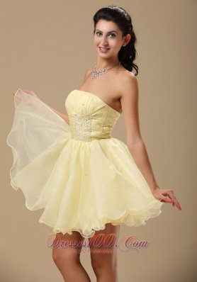 Wide Waistband Prom Dress With Beading and Ruch