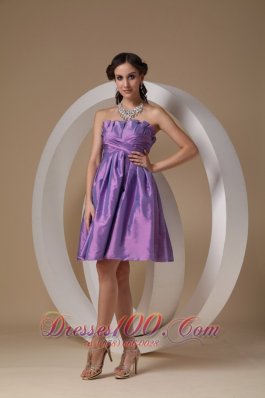 Lavender A-line Mini Ruch Prom / Homecoming Dress