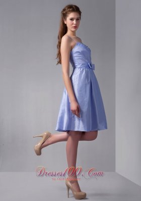 Straps Column Knee-length Ruch Bridesmaid Dress