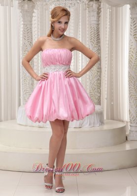 Ruched Sash Beading Prom Cocktail Dress For Formal