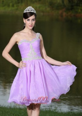 Beaded One Shoulder Prom Dress For Cocktail Party