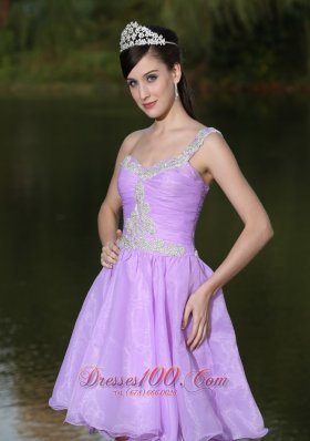 Beaded One Shoulder Prom Dress For Cocktail Party