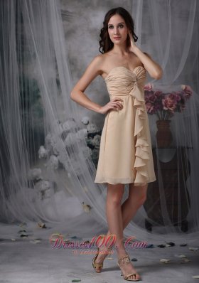 Swirl Pattern Front Sheath Mini Ruch Prom Dress