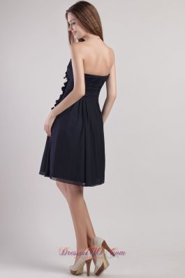 Black Mini-length Appliques Chiffon Homecoming Dress