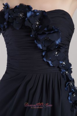 Black Mini-length Appliques Chiffon Homecoming Dress