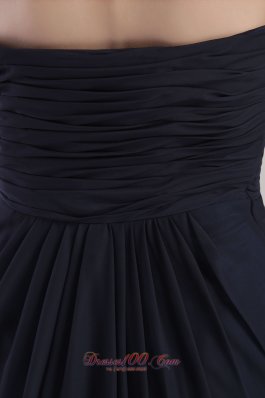 Black Mini-length Appliques Chiffon Homecoming Dress