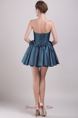 Bowknots Mini-length Homecoming Dress Peacock Green