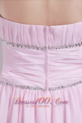 Asymmetrical Hemed Pink High-low Homecoming Dress