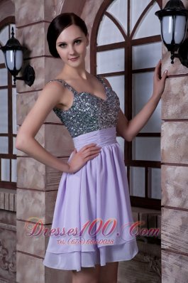 Beaded Spaghetti Straps Knee-length Homecoming Dress