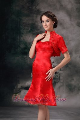 Sweetheart Knee-length Red Mother Of Bride Dress