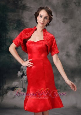 Sweetheart Knee-length Red Mother Of Bride Dress