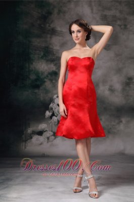 Sweetheart Knee-length Red Mother Of Bride Dress