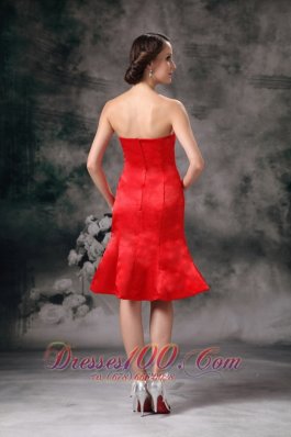 Sweetheart Knee-length Red Mother Of Bride Dress