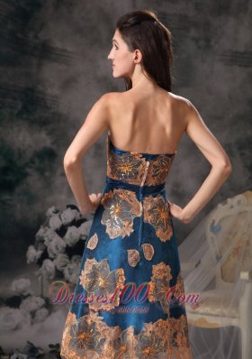 Colorful Appliques Knee-length Mother Of Bride Dress