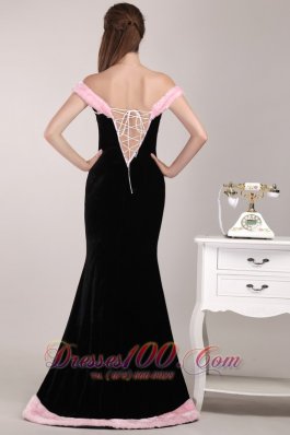 Off The Shoulder Mermaid Black Christmas Evening Dress