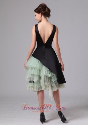 Ruffled Black Short Straps Mother Of The Bride Dress