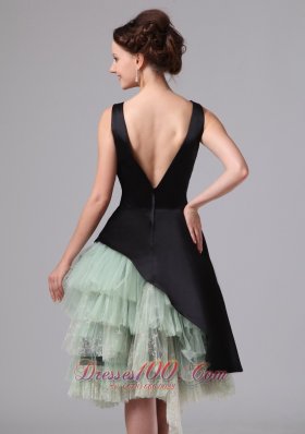 Ruffled Black Short Straps Mother Of The Bride Dress