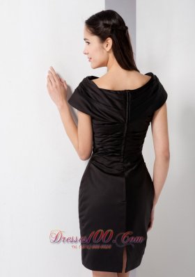 Off The Shoulder Mini-length Ruched Little Black Dress