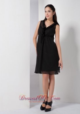 Chiffon A-line Straps Little Black Dress Trends